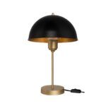 GLOBOSTAR® GAZETA 203-0305 Μοντέρνο Επιτραπέζιο Φωτιστικό Πορτατίφ με Ντουί 1 x E27 AC 220-240V IP20 - Μαύρο & Χρυσό - Μ25 x Π25 x Υ39cm - Image 2