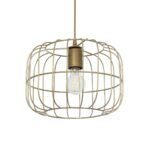 GLOBOSTAR® LUCANA 201-0074 Vintage Κρεμαστό Φωτιστικό Οροφής με Ντουί 1 x E27 AC 220-240V IP20 - Χρυσό - Μ29 x Π29 x Υ23cm - Image 2