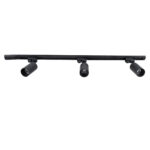 GLOBOSTAR® LEO 60355 Μοντέρνο Φωτιστικό Οροφής με Ντουί 3 x GU10 AC 220-240V IP20 - Μαύρο - Μ100 x Π6 x Υ20cm - Image 4