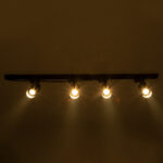 GLOBOSTAR® LEO 60356 Μοντέρνο Φωτιστικό Οροφής με Ντουί 4 x GU10 AC 220-240V IP20 - Μαύρο - Μ100 x Π6 x Υ20cm - Image 3