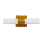 GLOBOSTAR® ANAIS 60411 Μοντέρνο Φωτιστικό Τοίχου - Απλίκα Καθρέπτη Μπάνιου με Ντουί 2 x G9 AC 220-240V IP44 - Χάλκινο & Λευκό - Μ34 x Π12 x Υ11cm - Image 5