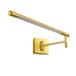 GLOBOSTAR® FRIDA 60459 Μοντέρνο Φωτιστικό Τοίχου - Απλίκα Καθρέπτη Μπάνιου LED 12W 1400lm 120° AC 220-240V IP44 Φυσικό Λευκό 4500K - Lumileds SMD Chip & TÜV SÜD Driver - Χρυσό Βούρτσας - Μ51 x Π25 x Υ10cm - 3 Χρόνια Εγγύηση - Image 3