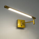 GLOBOSTAR® FRIDA 60459 Μοντέρνο Φωτιστικό Τοίχου - Απλίκα Καθρέπτη Μπάνιου LED 12W 1400lm 120° AC 220-240V IP44 Φυσικό Λευκό 4500K - Lumileds SMD Chip & TÜV SÜD Driver - Χρυσό Βούρτσας - Μ51 x Π25 x Υ10cm - 3 Χρόνια Εγγύηση - Image 8