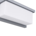 GLOBOSTAR® CITYSCAPE 60698 Μοντέρνο Φωτιστικό Τοίχου - Απλίκα LED 18W 1890lm 120° AC 220-240V Αδιάβροχο IP65 Φυσικό Λευκό 4500K - Bridgelux SMD Chip - Γκρι Ματ - Μ23.5 x Π11 x Υ10cm - 3 Χρόνια Εγγύηση - Image 5
