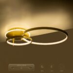 GLOBOSTAR® NEMESIS 61107 Μοντέρνο Φωτιστικό Οροφής LED 67W 7573lm 360° AC 220-240V IP20 Ρυθμιζόμενο Λευκό CCT με Χειριστήριο από 2700K έως 6000K Dimmable - Lumileds SMD Chip - Χρυσό Βούρτσας - Μ84 x Π45 x Υ13cm - 3 Χρόνια Εγγύηση - Image 12