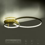 GLOBOSTAR® NEMESIS 61107 Μοντέρνο Φωτιστικό Οροφής LED 67W 7573lm 360° AC 220-240V IP20 Ρυθμιζόμενο Λευκό CCT με Χειριστήριο από 2700K έως 6000K Dimmable - Lumileds SMD Chip - Χρυσό Βούρτσας - Μ84 x Π45 x Υ13cm - 3 Χρόνια Εγγύηση - Image 13