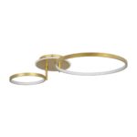 GLOBOSTAR® NEMESIS 61107 Μοντέρνο Φωτιστικό Οροφής LED 67W 7573lm 360° AC 220-240V IP20 Ρυθμιζόμενο Λευκό CCT με Χειριστήριο από 2700K έως 6000K Dimmable - Lumileds SMD Chip - Χρυσό Βούρτσας - Μ84 x Π45 x Υ13cm - 3 Χρόνια Εγγύηση - Image 4