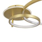 GLOBOSTAR® NEMESIS 61107 Μοντέρνο Φωτιστικό Οροφής LED 67W 7573lm 360° AC 220-240V IP20 Ρυθμιζόμενο Λευκό CCT με Χειριστήριο από 2700K έως 6000K Dimmable - Lumileds SMD Chip - Χρυσό Βούρτσας - Μ84 x Π45 x Υ13cm - 3 Χρόνια Εγγύηση - Image 8