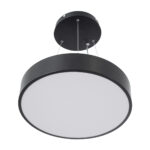 GLOBOSTAR® BURTON 61200 Μοντέρνο Κρεμαστό Φωτιστικό Οροφής LED 67W 7370lm 120° AC 220-240V IP20 Ρυθμιζόμενο Λευκό CCT με Χειριστήριο από 2700K έως 6000K Dimmable - Lumileds SMD Chip - Μαύρο Ματ - Μ40 x Π40 x Υ8cm - 3 Χρόνια Εγγύηση - Image 5