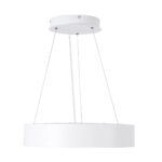 GLOBOSTAR® BURTON 61201 Μοντέρνο Κρεμαστό Φωτιστικό Οροφής LED 67W 7370lm 120° AC 220-240V IP20 Ρυθμιζόμενο Λευκό CCT με Χειριστήριο από 2700K έως 6000K Dimmable - Lumileds SMD Chip - Λευκό Ματ - Μ40 x Π40 x Υ8cm - 3 Χρόνια Εγγύηση - Image 3