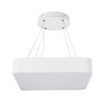 GLOBOSTAR® KAMALA 61207 Μοντέρνο Κρεμαστό Φωτιστικό Οροφής LED 67W 7370lm 120° AC 220-240V IP20 Ρυθμιζόμενο Λευκό CCT με Χειριστήριο από 2700K έως 6000K Dimmable - Lumileds SMD Chip - Λευκό Ματ - Μ40 x Π40 x Υ8cm - 3 Χρόνια Εγγύηση - Image 4