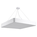 GLOBOSTAR® KAMALA 61209 Μοντέρνο Κρεμαστό Φωτιστικό Οροφής LED 75W 8625lm 120° AC 220-240V IP20 Ρυθμιζόμενο Λευκό CCT με Χειριστήριο από 2700K έως 6000K Dimmable - Lumileds SMD Chip - Λευκό Ματ - Μ60 x Π60 x Υ8cm - 3 Χρόνια Εγγύηση - Image 3