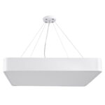 GLOBOSTAR® KAMALA 61209 Μοντέρνο Κρεμαστό Φωτιστικό Οροφής LED 75W 8625lm 120° AC 220-240V IP20 Ρυθμιζόμενο Λευκό CCT με Χειριστήριο από 2700K έως 6000K Dimmable - Lumileds SMD Chip - Λευκό Ματ - Μ60 x Π60 x Υ8cm - 3 Χρόνια Εγγύηση - Image 4