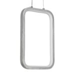 GLOBOSTAR® DEROBA 61300 Μοντέρνο Κρεμαστό Φωτιστικό Οροφής LED 12W 1320lm 360° AC 220-240V IP20 Ρυθμιζόμενο Λευκό CCT με On/Off 2700K/4500K/6000K - Lumileds SMD Chip - Νίκελ Βούρτσας - Μ16 x Π1.6 x Υ25.5cm - 3 Χρόνια Εγγύηση