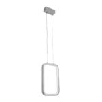 GLOBOSTAR® DEROBA 61300 Μοντέρνο Κρεμαστό Φωτιστικό Οροφής LED 12W 1320lm 360° AC 220-240V IP20 Ρυθμιζόμενο Λευκό CCT με On/Off 2700K/4500K/6000K - Lumileds SMD Chip - Νίκελ Βούρτσας - Μ16 x Π1.6 x Υ25.5cm - 3 Χρόνια Εγγύηση - Image 2