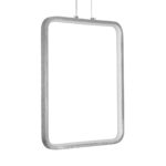 GLOBOSTAR® NEROBA 61304 Μοντέρνο Κρεμαστό Φωτιστικό Οροφής LED 18W 1980lm 360° AC 220-240V IP20 Ρυθμιζόμενο Λευκό CCT με On/Off 2700K/4500K/6000K - Lumileds SMD Chip - Νίκελ Βούρτσας - Μ29 x Π2 x Υ36cm - 3 Χρόνια Εγγύηση