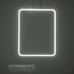 GLOBOSTAR® NEROBA 61304 Μοντέρνο Κρεμαστό Φωτιστικό Οροφής LED 18W 1980lm 360° AC 220-240V IP20 Ρυθμιζόμενο Λευκό CCT με On/Off 2700K/4500K/6000K - Lumileds SMD Chip - Νίκελ Βούρτσας - Μ29 x Π2 x Υ36cm - 3 Χρόνια Εγγύηση - Image 9