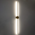 GLOBOSTAR® DIADEM 61334 Μοντέρνο Φωτιστικό Τοίχου - Απλίκα LED 18W 2160lm 120° AC 220-240V IP20 Ρυθμιζόμενο Λευκό CCT με On/Off 2700K/4500K/6000K - Lumileds SMD Chip - Χρυσό Βούρτσας - Μ10 x Π4 x Υ120cm - 3 Χρόνια Εγγύηση - Image 10