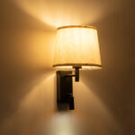 GLOBOSTAR® ROULETTE-R 61381 Μοντέρνο Φωτιστικό Τοίχου - Απλίκα Ξενοδοχείου Reading Light με Φορτιστή USB 3A & Ντουί 1 x E27 LED 3W 360lm 36° & 360° AC 220-240V IP20 Φυσικό Λευκό 4500K - Bridgelux COB Chip & TÜV SÜD Driver - Καφέ & Μπεζ - Μ22 x Π23.5 x Υ37cm - Σετ 2 Τεμαχίων - 3 Χρόνια Εγγύηση - Image 11