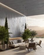 PANEL ΕΥΚΑΜΠΤΗΣ ΠΕΤΡΑΣ 104040 TRAVERTINE 60/1200mm LIGHT GREY NewPlan - Image 2