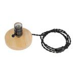 GLOBOSTAR® NOX 77700 Μοντέρνο Επιτραπέζιο Φωτιστικό Πορτατίφ με Ντουί 1 x E27 AC 220-240V IP20 - Μπεζ & Μαύρο - Μ12 x Π12 x Υ9cm - Image 7