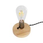 GLOBOSTAR® NOX 77701 Μοντέρνο Επιτραπέζιο Φωτιστικό Πορτατίφ με Ντουί 1 x E27 AC 220-240V IP20 - Μπεζ & Μπρούτζινο - Μ12 x Π12 x Υ9cm - Image 4