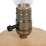 GLOBOSTAR® NOX 77701 Μοντέρνο Επιτραπέζιο Φωτιστικό Πορτατίφ με Ντουί 1 x E27 AC 220-240V IP20 - Μπεζ & Μπρούτζινο - Μ12 x Π12 x Υ9cm - Image 5