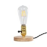 GLOBOSTAR® NOX 77702 Μοντέρνο Επιτραπέζιο Φωτιστικό Πορτατίφ με Ντουί 1 x E27 AC 220-240V IP20 - Μπεζ & Χρυσό - Μ12 x Π12 x Υ9cm - Image 3