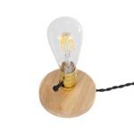 GLOBOSTAR® NOX 77702 Μοντέρνο Επιτραπέζιο Φωτιστικό Πορτατίφ με Ντουί 1 x E27 AC 220-240V IP20 - Μπεζ & Χρυσό - Μ12 x Π12 x Υ9cm - Image 4