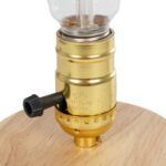 GLOBOSTAR® NOX 77702 Μοντέρνο Επιτραπέζιο Φωτιστικό Πορτατίφ με Ντουί 1 x E27 AC 220-240V IP20 - Μπεζ & Χρυσό - Μ12 x Π12 x Υ9cm - Image 5