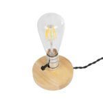 GLOBOSTAR® NOX 77703 Μοντέρνο Επιτραπέζιο Φωτιστικό Πορτατίφ με Ντουί 1 x E27 AC 220-240V IP20 - Μπεζ & Ασημί - Μ12 x Π12 x Υ9cm - Image 4