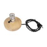 GLOBOSTAR® NOX 77703 Μοντέρνο Επιτραπέζιο Φωτιστικό Πορτατίφ με Ντουί 1 x E27 AC 220-240V IP20 - Μπεζ & Ασημί - Μ12 x Π12 x Υ9cm - Image 7