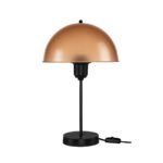 GLOBOSTAR® GAZETA 203-0297 Μοντέρνο Επιτραπέζιο Φωτιστικό Πορτατίφ με Ντουί 1 x E27 AC 220-240V IP20 - Μαύρο & Καφέ - Μ25 x Π25 x Υ39cm - Image 2