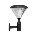 GLOBOSTAR® SOLARTIS 90527 Φωτιστικό Κολωνάκι Κήπου LED 10W 1000lm 180° με Ενσωματωμένο Φωτοβολταϊκό Panel 6V 5W & Επαναφορτιζόμενη Μπαταρία Li-ion 3.2V 6000mAh με Αισθητήρα Ημέρας-Νύχτας Αδιάβροχο IP65 Ψυχρό Λευκό 6000K - Sanan SMD Chip - Μαύρο - Μ26 x Π26 x Υ37cm - 2 Χρόνια Εγγύηση - Image 3