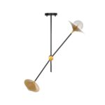 GLOBOSTAR® JOLIET 999-0043 Μοντέρνο Φωτιστικό Οροφής με Ντουί 2 x G9 AC 220-240V IP20 - Μαύρο & Χρυσό - Μ93 x Π20 x Υ106cm - Image 5