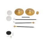 GLOBOSTAR® JOLIET 999-0043 Μοντέρνο Φωτιστικό Οροφής με Ντουί 2 x G9 AC 220-240V IP20 - Μαύρο & Χρυσό - Μ93 x Π20 x Υ106cm - Image 9