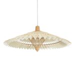 GLOBOSTAR® VENTALIA 999-0066 Boho Κρεμαστό Φωτιστικό Οροφής με Ντουί 1 x E27 AC 220-240V IP20 - Μπεζ - Μ83 x Π83 x Υ36cm