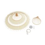 GLOBOSTAR® VENTALIA 999-0066 Boho Κρεμαστό Φωτιστικό Οροφής με Ντουί 1 x E27 AC 220-240V IP20 - Μπεζ - Μ83 x Π83 x Υ36cm - Image 10