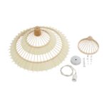 GLOBOSTAR® VENTALIA 999-0067 Boho Κρεμαστό Φωτιστικό Οροφής με Ντουί 1 x E27 AC 220-240V IP20 - Μπεζ - Μ60 x Π60 x Υ30cm - Image 10