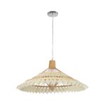 GLOBOSTAR® VENTALIA 999-0067 Boho Κρεμαστό Φωτιστικό Οροφής με Ντουί 1 x E27 AC 220-240V IP20 - Μπεζ - Μ60 x Π60 x Υ30cm - Image 3