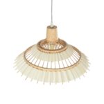 GLOBOSTAR® VENTALIA 999-0068 Boho Κρεμαστό Φωτιστικό Οροφής με Ντουί 1 x E27 AC 220-240V IP20 - Μπεζ - Μ40 x Π40 x Y23cm - Image 6