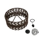 GLOBOSTAR® VERA 999-0069 Boho Κρεμαστό Φωτιστικό Οροφής με Ντουί 1 x E27 AC 220-240V IP20 - Καφέ - Μ50 x Π50 x Υ25cm - Image 10