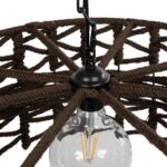GLOBOSTAR® VERA 999-0069 Boho Κρεμαστό Φωτιστικό Οροφής με Ντουί 1 x E27 AC 220-240V IP20 - Καφέ - Μ50 x Π50 x Υ25cm - Image 7
