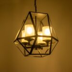 GLOBOSTAR® DASTAR 999-0091 Vintage Κρεμαστό Φωτιστικό Οροφής με Ντουί 4 x E27 AC 220-240V IP20 - Μαύρο & Λευκό - Μ42 x Π42 x Υ43cm - Image 2