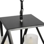 GLOBOSTAR® DASTAR 999-0091 Vintage Κρεμαστό Φωτιστικό Οροφής με Ντουί 4 x E27 AC 220-240V IP20 - Μαύρο & Λευκό - Μ42 x Π42 x Υ43cm - Image 7