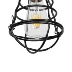 GLOBOSTAR® ALDO 999-0096 Vintage Κρεμαστό Φωτιστικό Οροφής με Ντουί 1 x E27 AC 220-240V IP20 - Μαύρο - Μ15 x Π15 x Υ24cm - Image 8