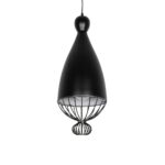 GLOBOSTAR® CARNEL 999-0110 Vintage Κρεμαστό Φωτιστικό Οροφής με Ντουί 1 x E27 AC 220-240V IP20 - Μαύρο - Μ26 x Π26 x Υ70cm