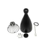 GLOBOSTAR® CARNEL 999-0110 Vintage Κρεμαστό Φωτιστικό Οροφής με Ντουί 1 x E27 AC 220-240V IP20 - Μαύρο - Μ26 x Π26 x Υ70cm - Image 10