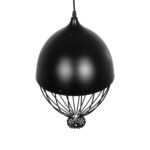 GLOBOSTAR® CANARIO 999-0111 Vintage Κρεμαστό Φωτιστικό Οροφής με Ντουί 1 x E27 AC 220-240V IP20 - Μαύρο - Μ28 x Π28 x Υ47cm - Image 6