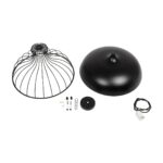 GLOBOSTAR® SOBRINO 999-0112 Vintage Κρεμαστό Φωτιστικό Οροφής με Ντουί 1 x E27 AC 220-240V IP20 - Μαύρο - Μ45 x Π45 x Υ45cm - Image 10